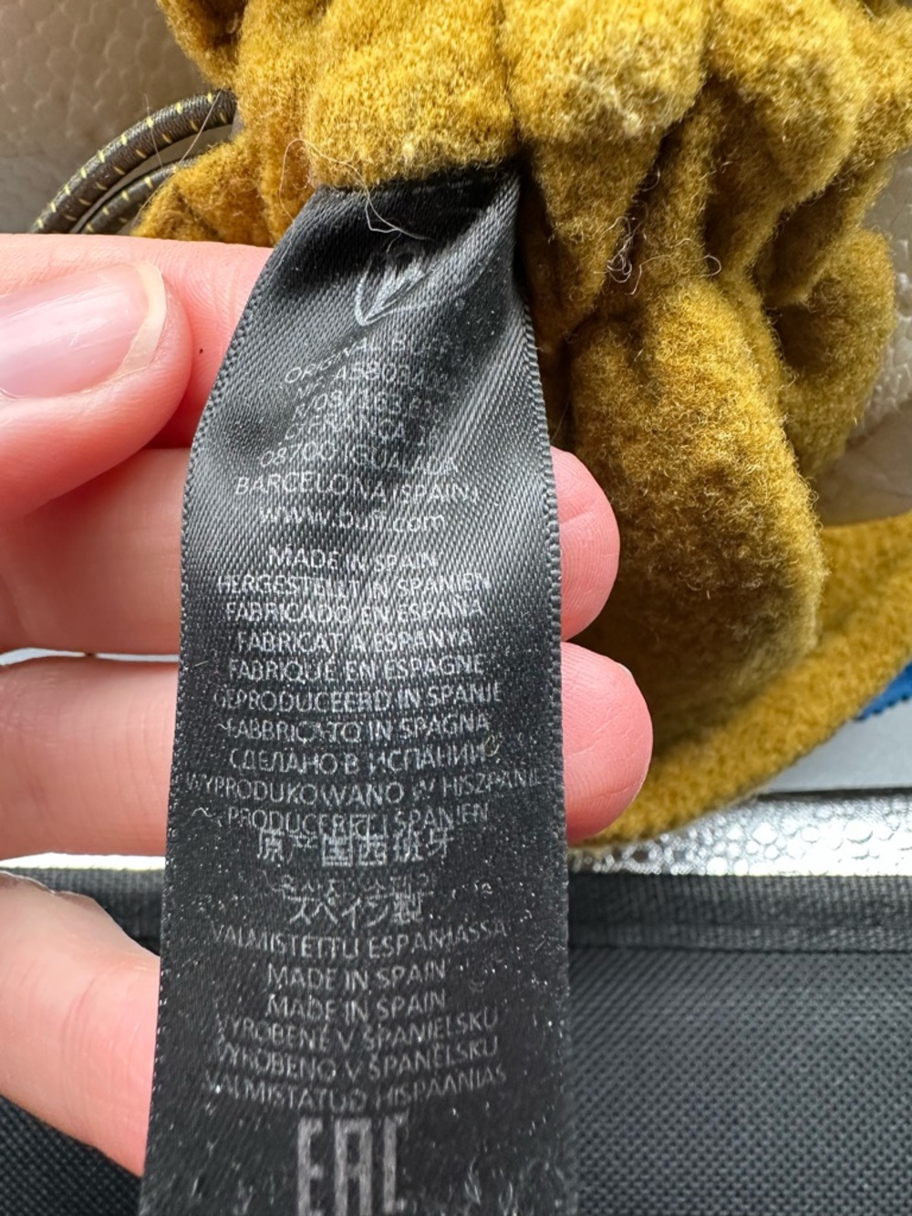 Buff Mustard Yellow Wool Blend Adjustable Neck Warmer Gaiter Made in Spain - Picture 5 of 5